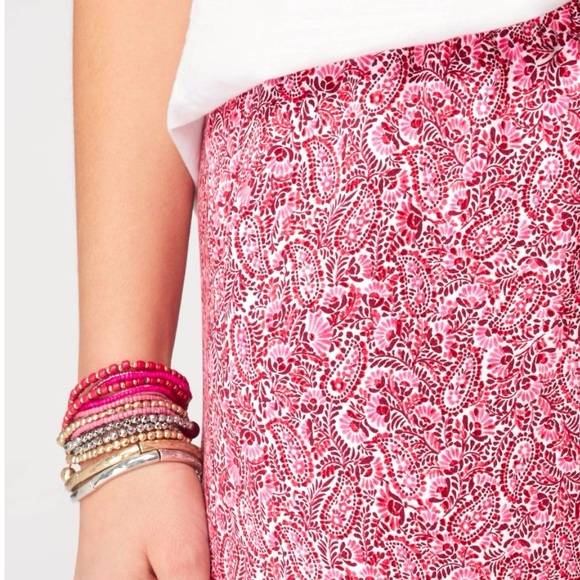 J. Jill Pink Paisley Wide Leg Crop Pants with Pockets NWOT - Picture 4 of 13